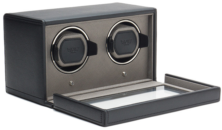 WOLF Watch Winder Cub Double With Cover Black 461203 Image 4