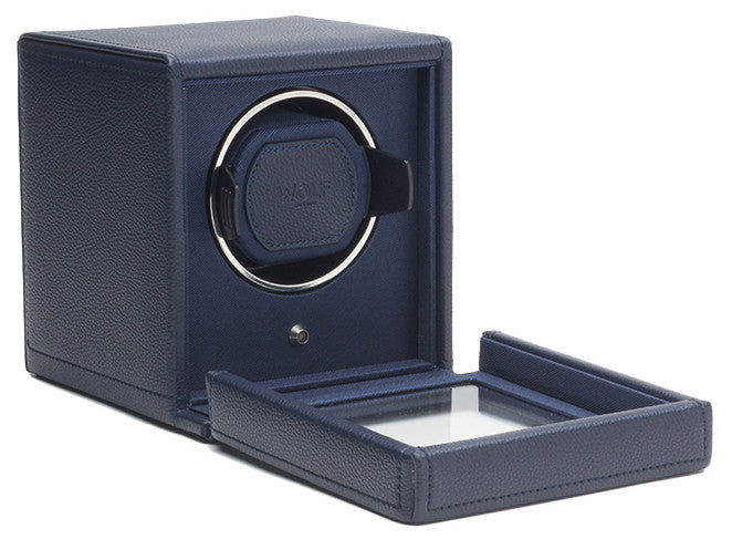 WOLF Watch Winder Cubs Single With Cover Navy 461117 Image 4