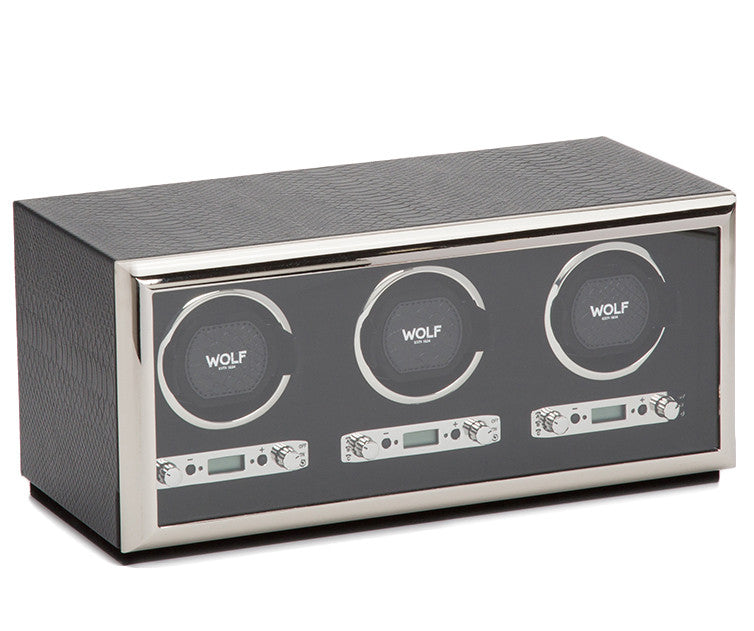 WOLF Watch Winder Exotic Triple Black 461920 Image 1