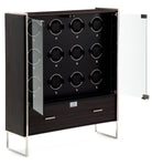 WOLF Watch Winder Regent 12 Piece Cabinet Matt Zebra Black 468040 Image 2