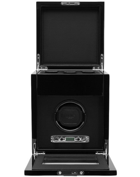 WOLF Watch Winder Savoy Single With Storage Black 454570 Image 2