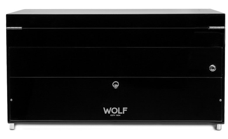 WOLF Watch Winder Savoy Triple Storage And Travel Case Black 454770 Image 2