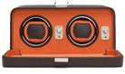 Wolf Watch Winder Windsor Double With Cover Brown/Orange 452606 Image 2