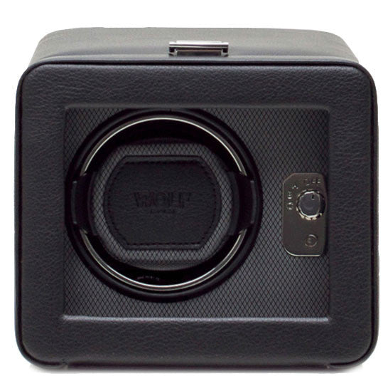 Wolf Watch Winder Windsor Single With Cover Black/Grey 4525029 Image 1